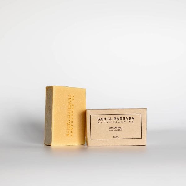Unscented Goat Milk Soap - Fragrance Free Bar Soap with Raw Goat Milk and Olive Oil