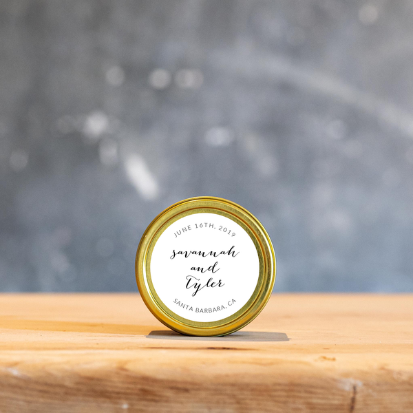 Case of 20 Calligraphy Love Custom Candles